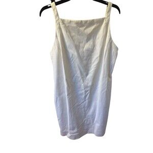 Jones New York Cream Waffle Sleeveless Business Midi Dress Sz 16 Stretch